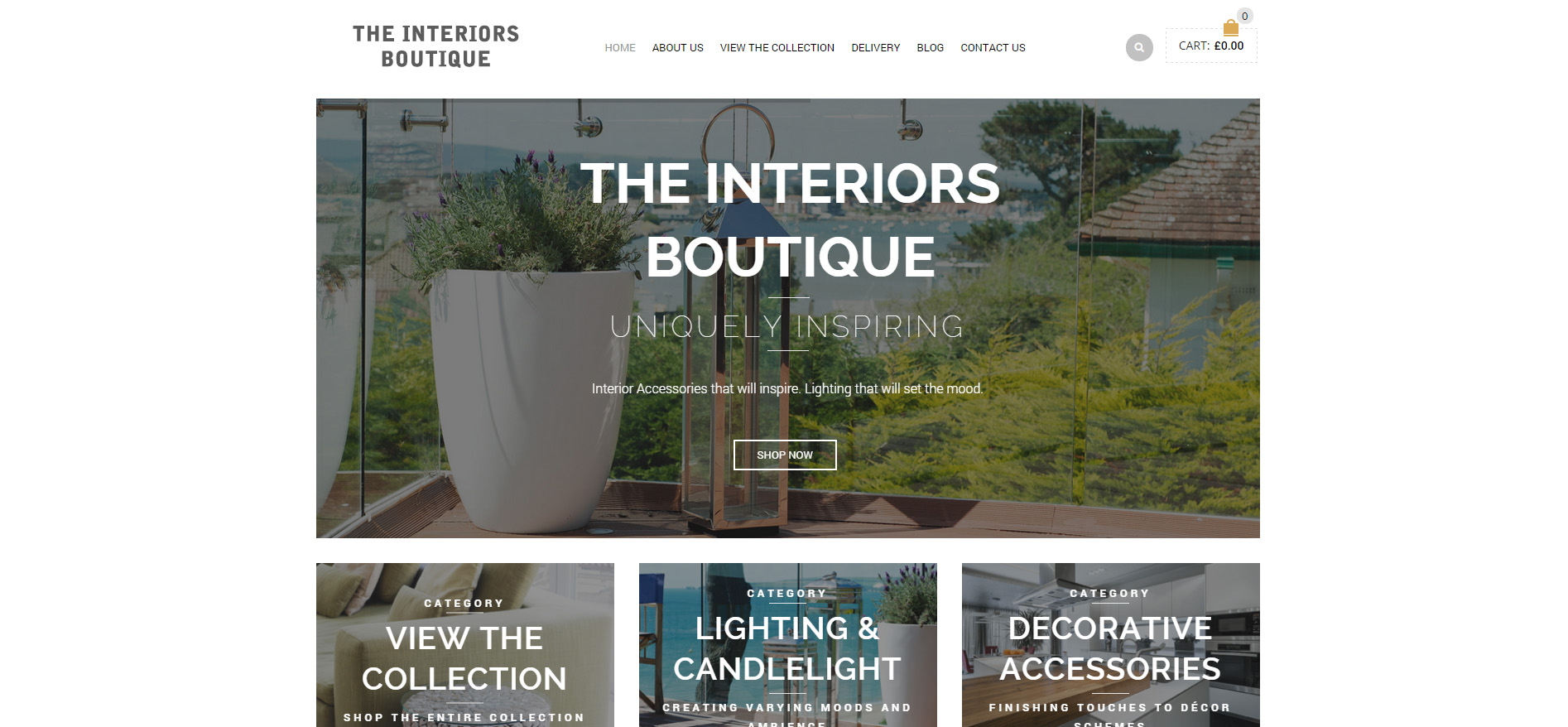 The Interiors Boutique E-Commerce Site now live