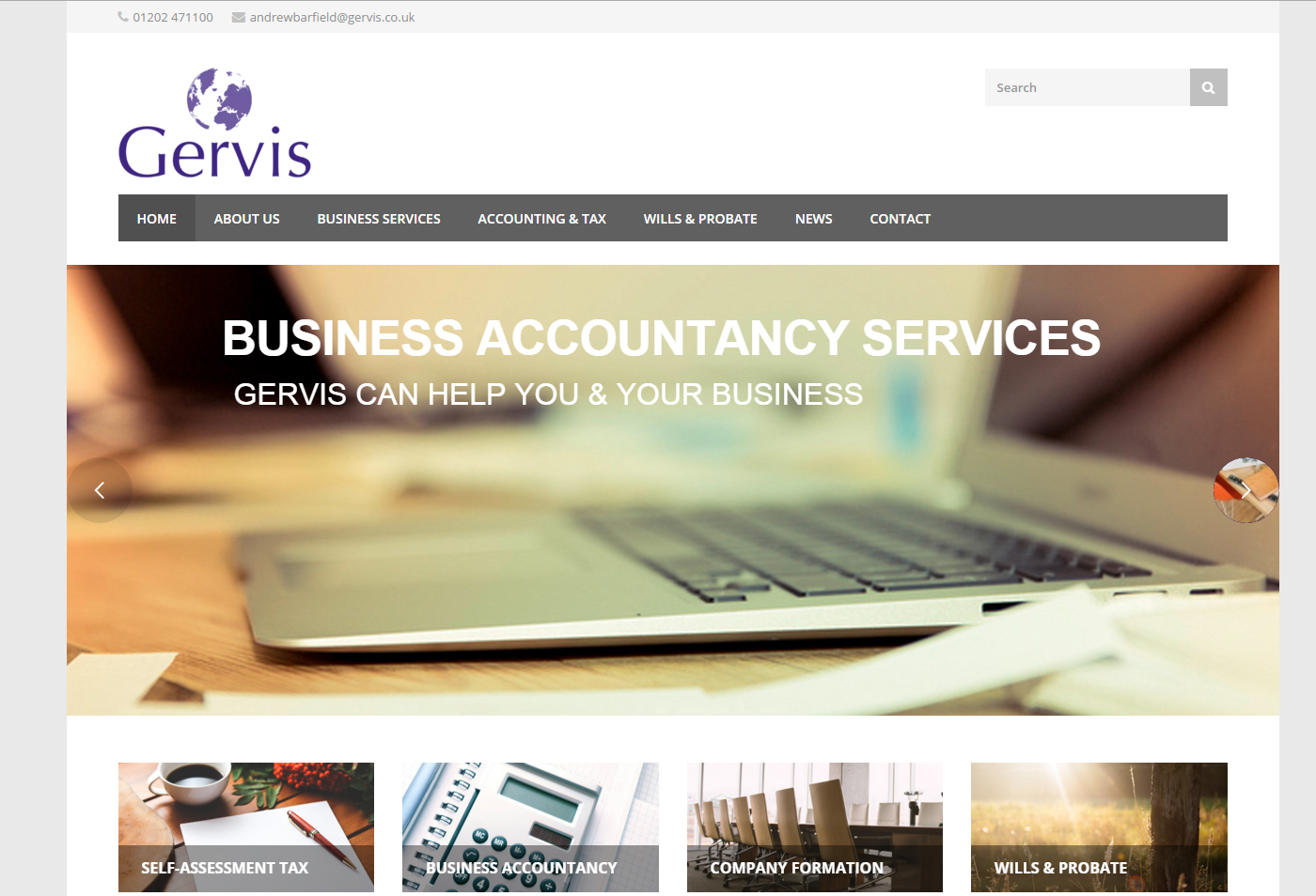 Gervis Website Launch