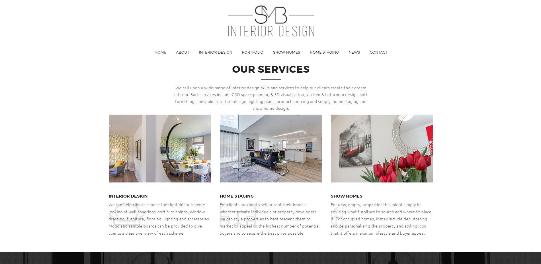 New website for SMB Interior Design